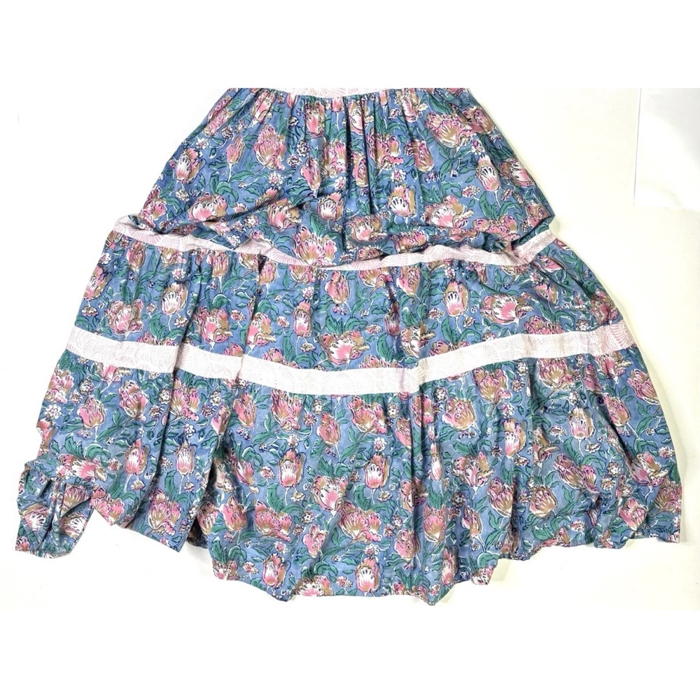 Vintage Gingy Dress Women’s Small Floral Maxi Sleeveless Fennerton Collection - Picture 9 of 11